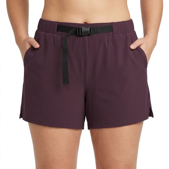 Zella Pants - Z by Zella Eggplant Dark Purple Take A Hike Workout Shorts size XL NEW Tags